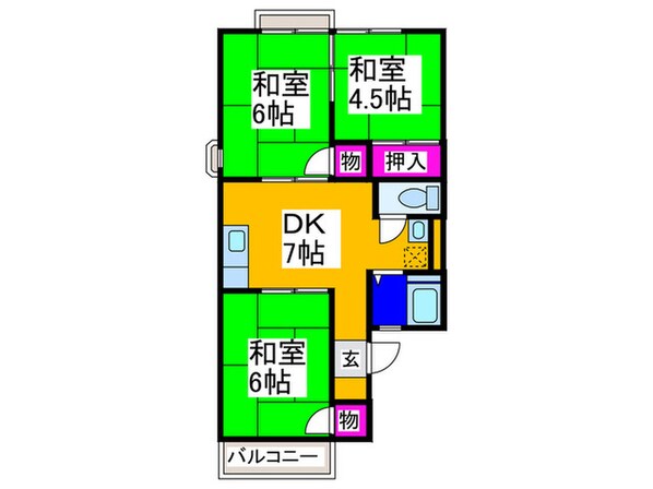 泉ケ丘ハイツの物件間取画像